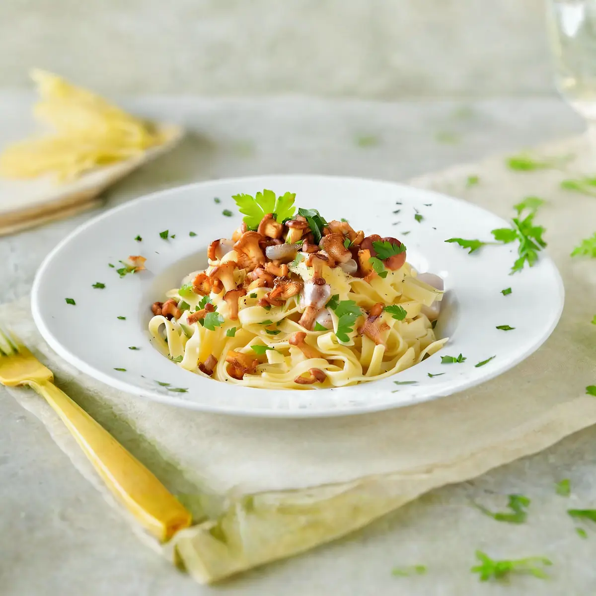 Tagliatelle z kurczakiem sous-vide